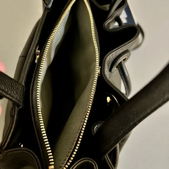 Cole Haan Black Leather Satchel - Picture 5 of 6